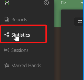 Statistics tab button