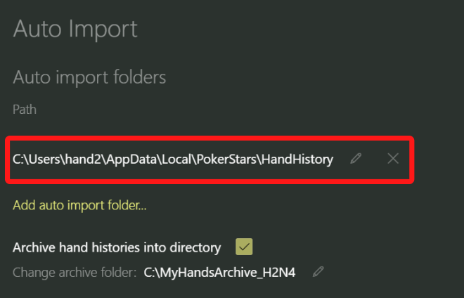 Hand2Note auto import folder config