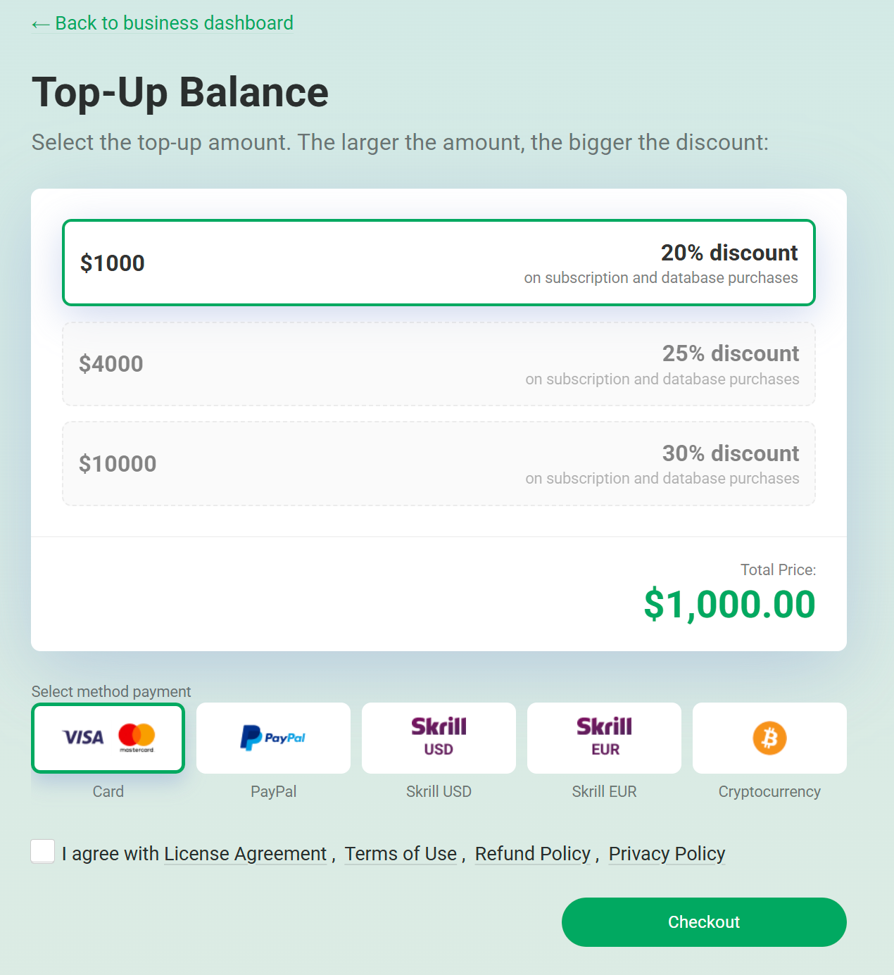 Top-up Balance