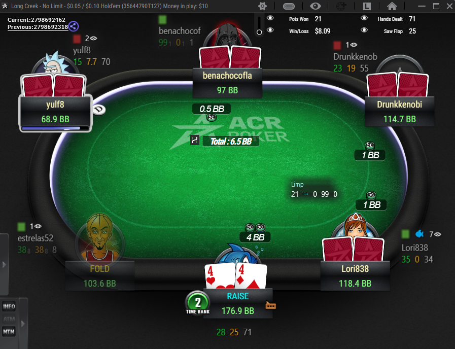 Auto HUD panel showing the Limp stat while playing on WPN.