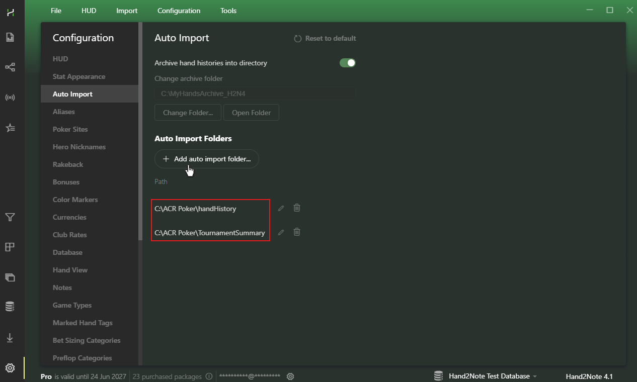 Auto Import configured for WPN.