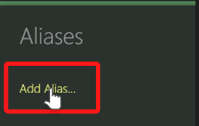 Botón Agregar alias