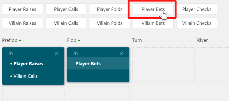 Añadir Player Bet