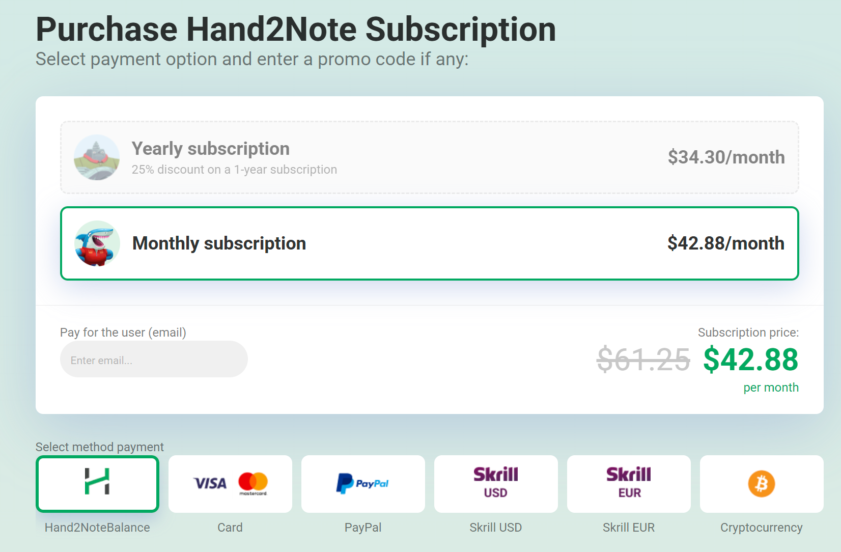 Comprar Suscripción