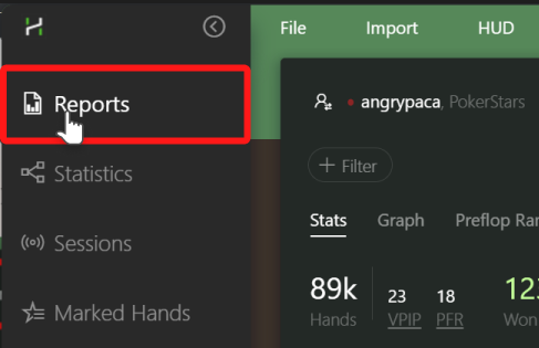 Rapports Tab