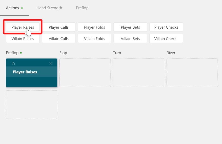 Ajouter action Player Raises