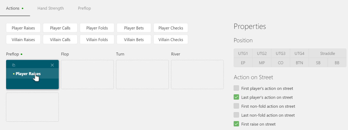 Set open raise filter