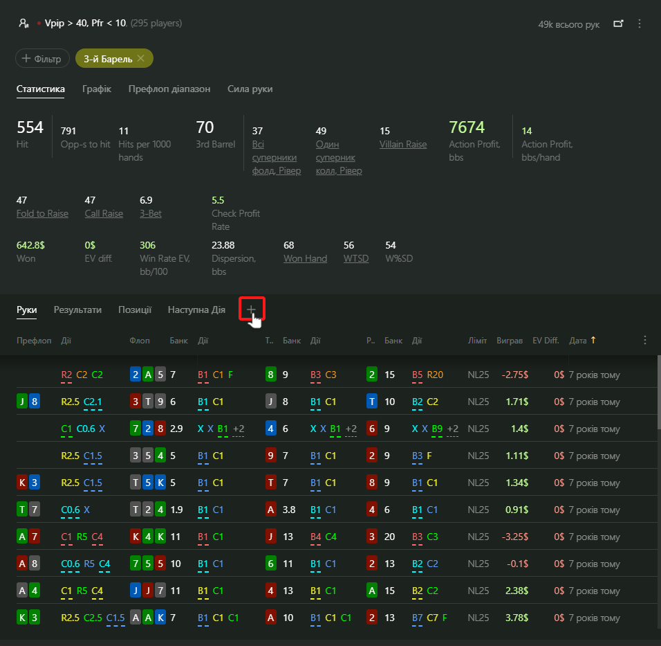 Add new report button