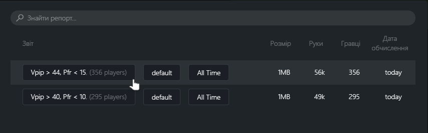 Load report dialog
