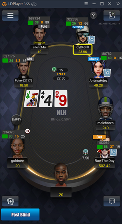 Hand2Note 在 PokerBros 的 HUD